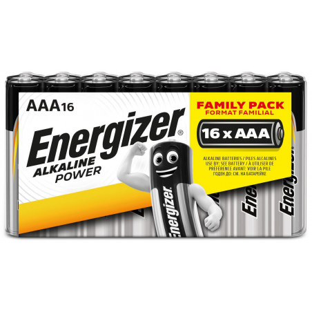 Pile Alcaline  Energizer LR03 Alka Power (ex basic)  - Pack de 16