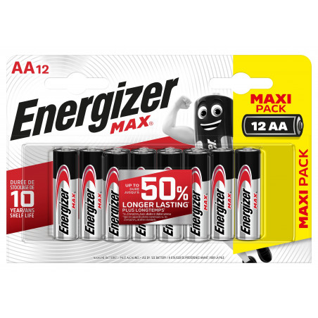 Pile Alcaline  Energizer LR06 Max (ex Ultra +)  - Blister de 12