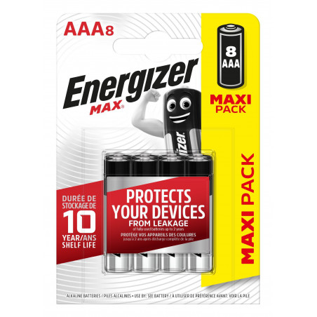 Pile Alcaline  Energizer LR03 Max (ex-Ultra +)  - Blister de 8