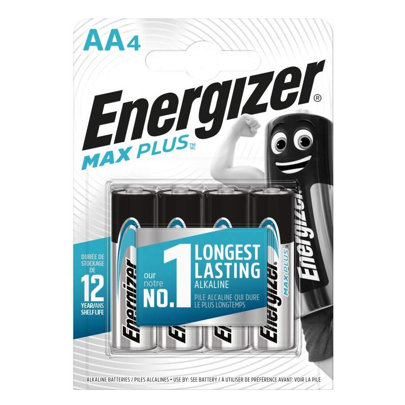 Pile Alcaline  Energizer LR06 MAX PLUS (ex Eco Advenced)  - Blister de 4