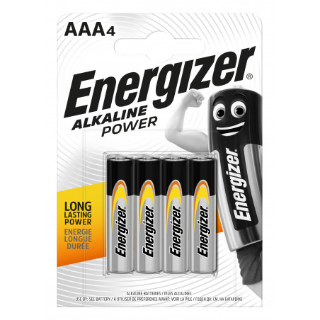 Pile Alcaline Energizer LR03 Alkaline Power (ex-Basic) - Blister de 4