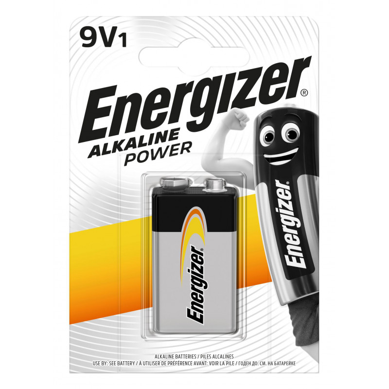 Pile alcaline Energizer 6LR61 Alkaline Power (ex-Basic)  - Bister de 1