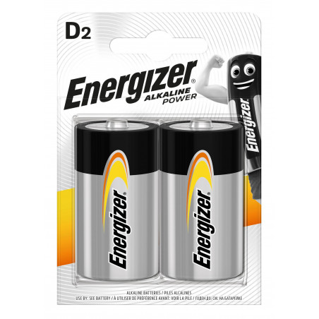 Pile Alcaline Energizer LR20 Alkaline Power (ex-Basic)- Blister de 2