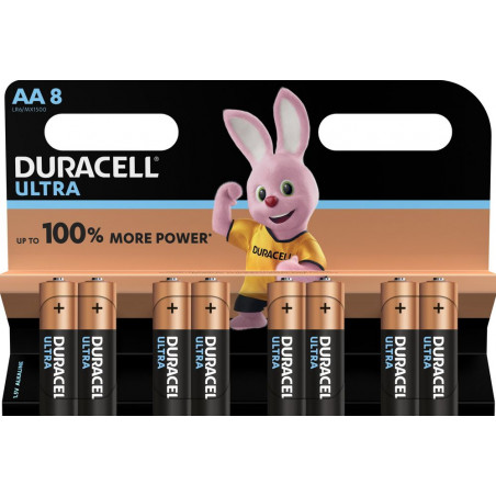 Pile alcaline LR06MN1500 Duracell Ultra Power blister de 8