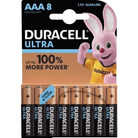 Pile alcaline LR03 MN2400 Duracell Ultra Power blister de 8