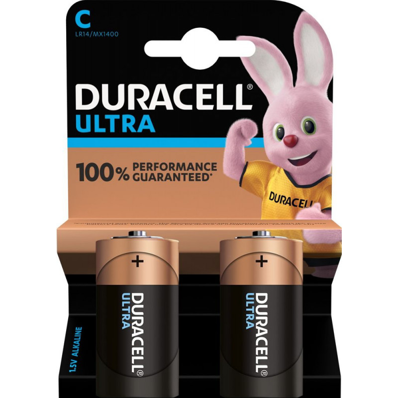 Pile alcaline LR14 MN1400 Duracell Ultra Power blister de 2