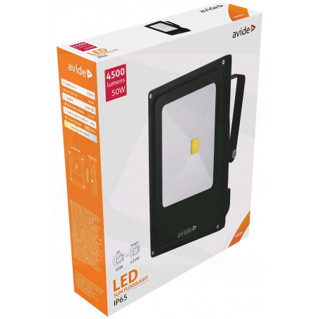 Projecteur AVIDE SLIM -50W LED COB Avide Flood Light 120° - 4000K - 4500Lm - 284421 Projecteur AVIDE SLIM -50W LED COB Avide Flood Light 120° - 4000K - 4500Lm - 284421