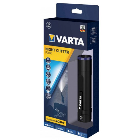 Torche Varta Rechargeable Night Cutter F20 - LED 6W - Li-ion - 18900 101 111