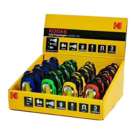 Présentoir torche Kodak LED Mousqueton 1W - 50Lm - 2xCR2032 incl Présentoir torche Kodak LED Mousqueton 1W - 50Lm - 2xCR2032 incl