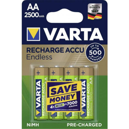 HR6 - Accu AA 2500mAh ENDLESS Ready 2 Use - blister de 4 - 56686 101 404 HR6 - Accu AA 2500mAh ENDLESS Ready 2 Use - blister de 4 - 56686 101 404