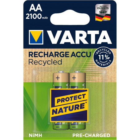 HR6 - Accu AA 2100mAh RECYCLED Ready 2 Use - blister de 2 - 56816 101 402