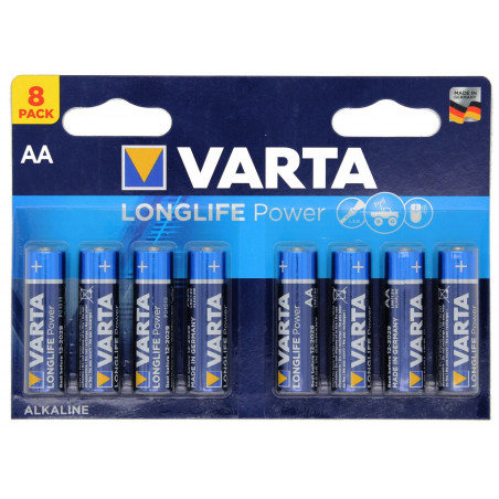 LR06 - Pile alcaline VARTA Longlife Power - Blister de 8 - 4906 121 418