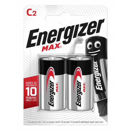 Pile Alcaline Energizer LR14 Max (ex-Ultra+) - Blister de 2