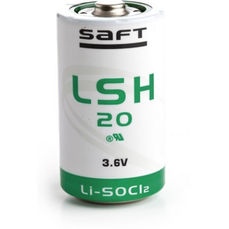Pile Lithium 3.6V LSH20 SAFT 13AH - 33x60 mm