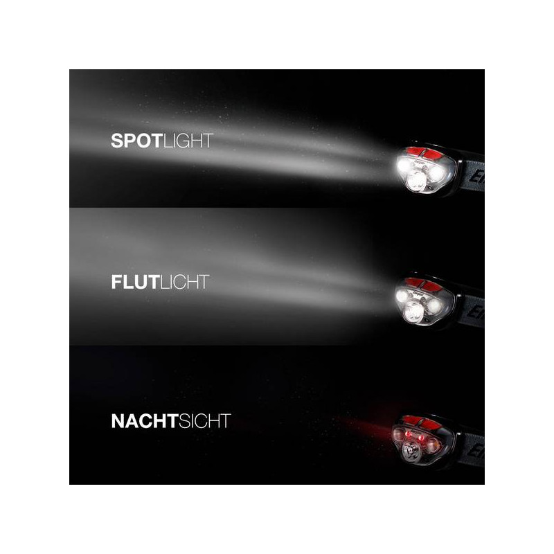 Torche Frontale Energizer Vision HD Focus  + 5 Leds - 300Lm - 3xAAA Incl