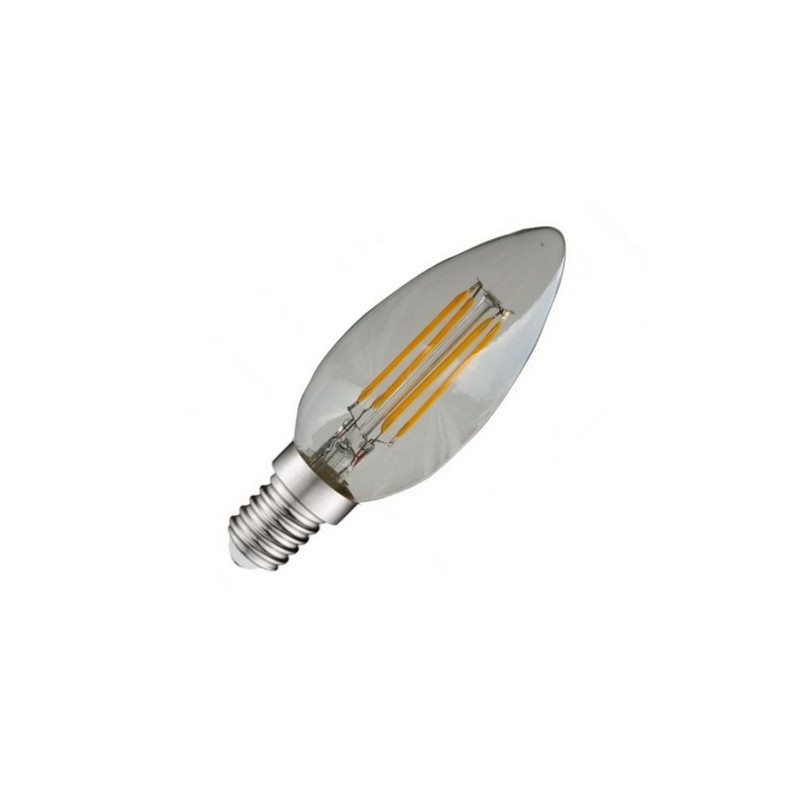 LED COB Filament E14 Flamme - 4W  4000K 440 lm Claire - Vision EL