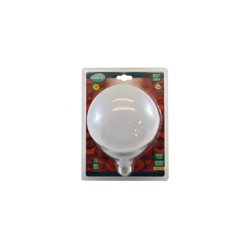 Ampoule LED E27  Globe G120 - 20W - 4000K - 270° 1700Lm -Vision EL - 7436