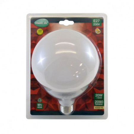 Ampoule LED E27  Globe G120 - 20W - 4000K - 270° 1700Lm -Vision EL - 7436