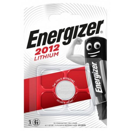 Pile electronique lithium CR2012 Energizer Blister de 1