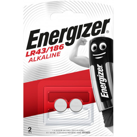 Pile Bouton LR43/12GA - 1.5V - Blister de 2 - Energizer