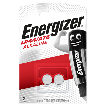 Pile Bouton LR44/13GA - 1.5V - Blister de 2 - Energizer