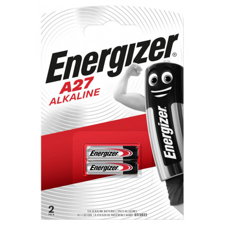 Pile electronique alcaline 27A Energizer 12V - blister de 2 -