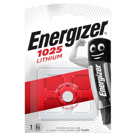 Pile electronique CR1025 Energizer- blister unitaire