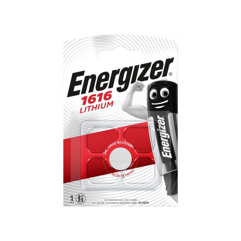 Pile bouton  lithium CR1616 Energizer Blister de 1