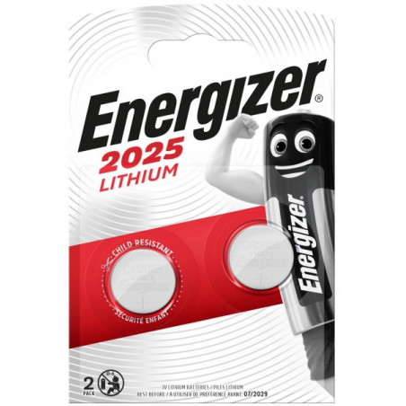 Pile electronique CR2025 Energizer blister de 2