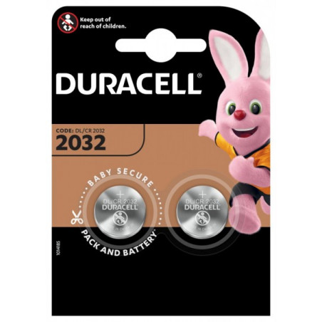 Pile electronique CR2032 Duracell blister de 2