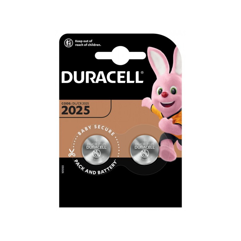 Pile electronique CR2025 Duracell blister de 2