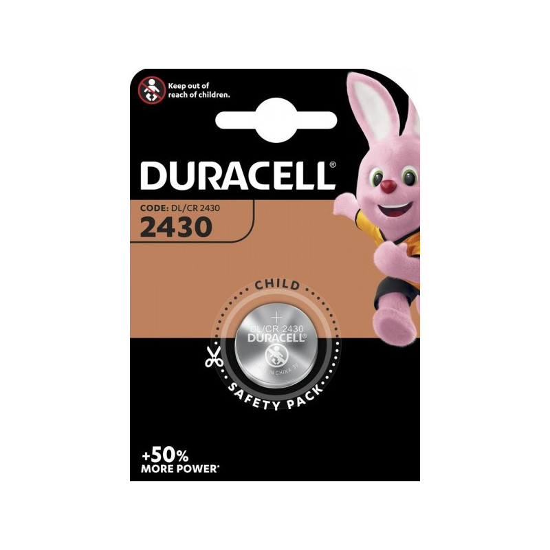 Pile electronique CR2430 Duracell blister de 1