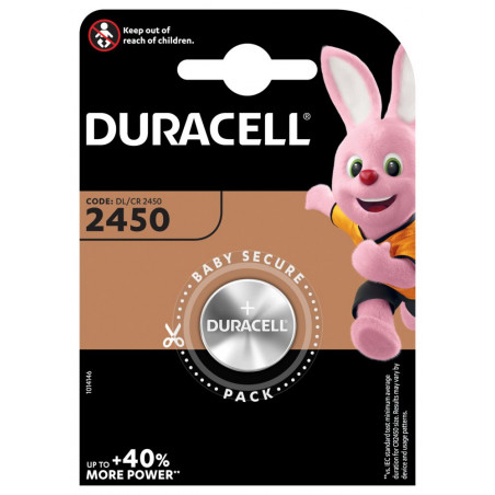 Pile electronique CR2450 Duracell blister de 1