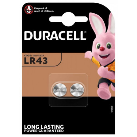 Pile Bouton LR43/12GA - Blister de 2 - Duracell