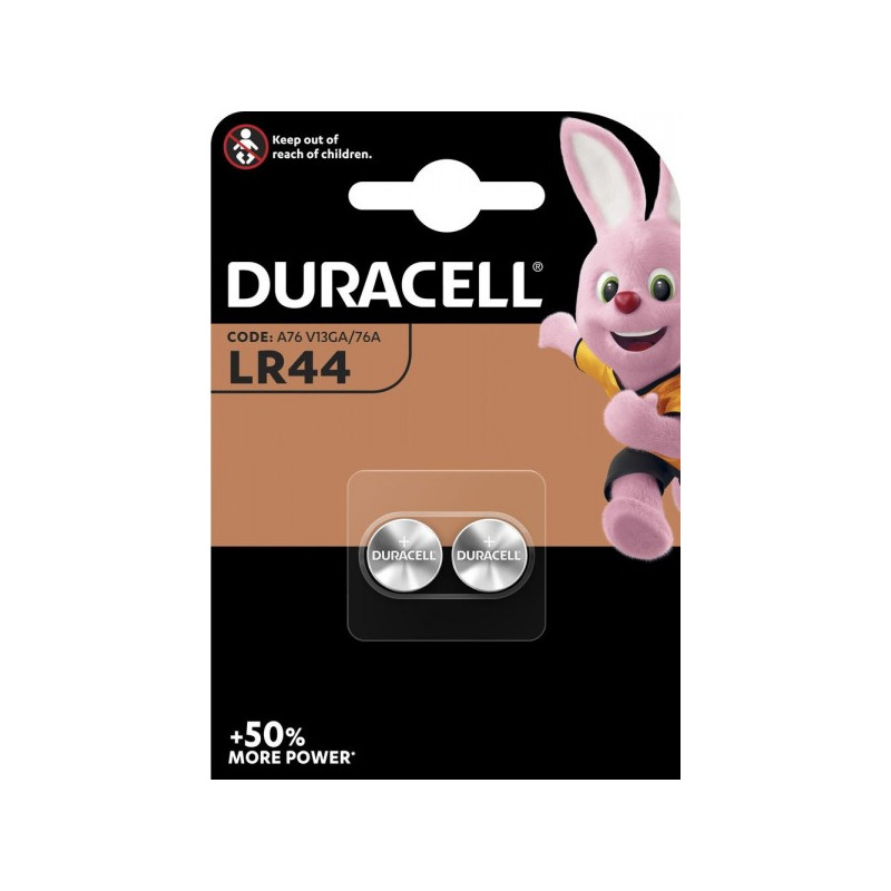 Pile Bouton LR44/13GA/A76 - Blister de 2 - Duracell