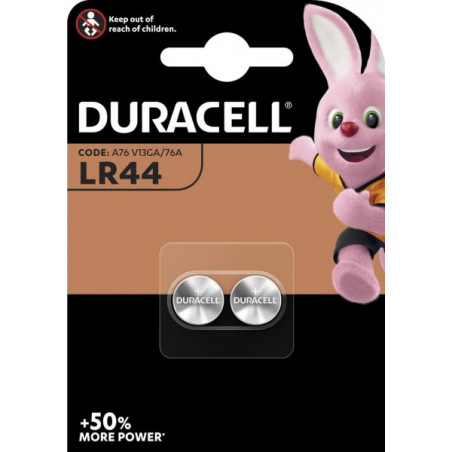 Pile Bouton LR44/13GA/A76 - Blister de 2 - Duracell