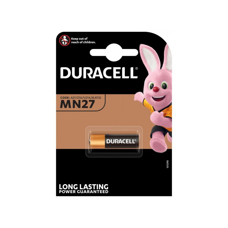 Pile electronique alcaline DURACELL 27A- blister unitaire
